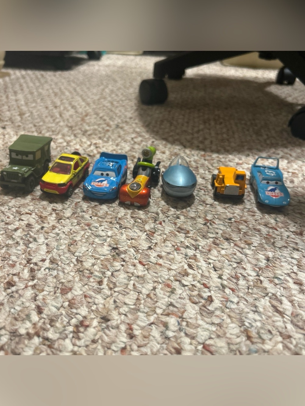 -Cast Toy Car Pack - Blue Racing Car and Assorted Vehicles